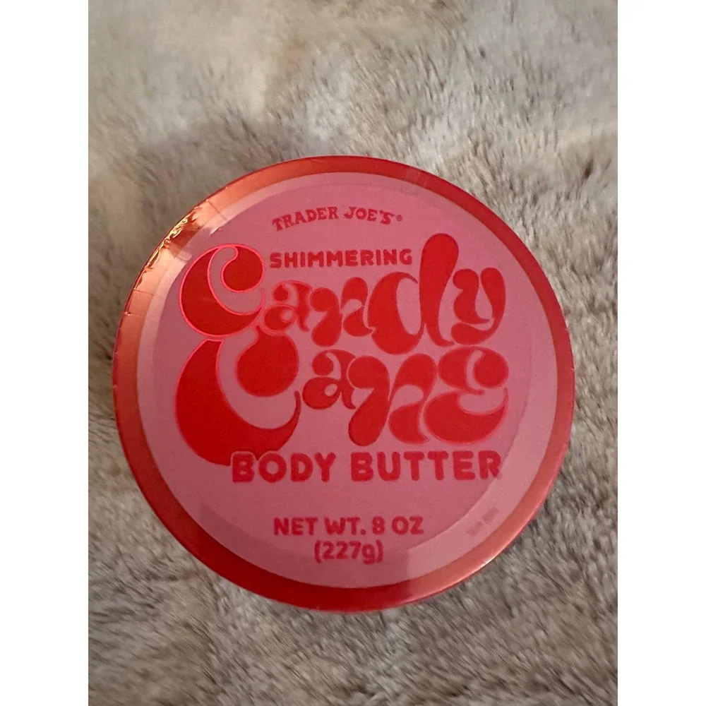 Trader Joes Shimmering Candy Cane Body Butter 8‎ oz New Limited Edition Holiday